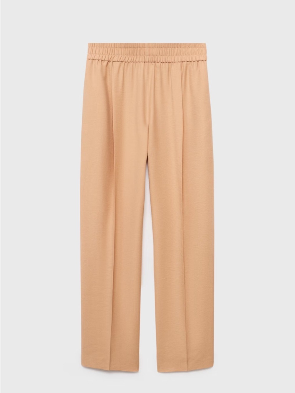 MANGO Set ! Peachy Nude Pants Set Sleeveless Tailored Wide-Leg Top Lyocell S/M - Picture 11 of 11